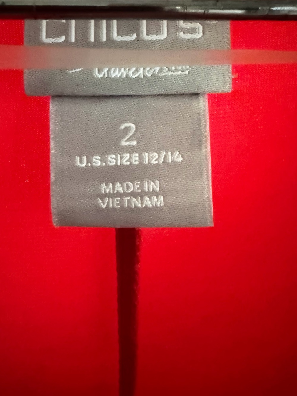 NWT Chico's Bright Red V-Neck Midi Dress Size 2 Which Is Large/12 - Picture 11 of 13